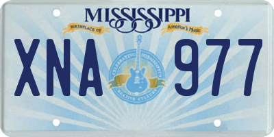 MS license plate XNA977