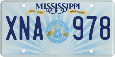 MS license plate XNA978
