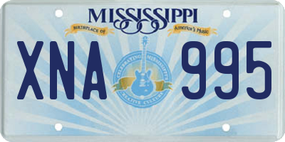 MS license plate XNA995