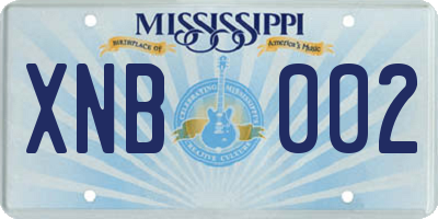 MS license plate XNB002