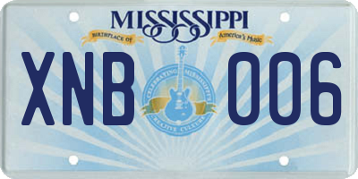 MS license plate XNB006