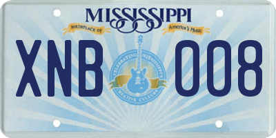 MS license plate XNB008