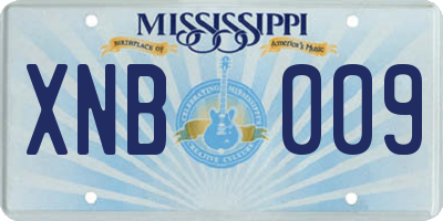 MS license plate XNB009