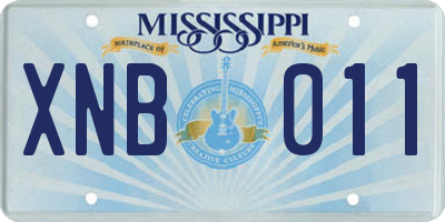 MS license plate XNB011