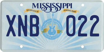 MS license plate XNB022