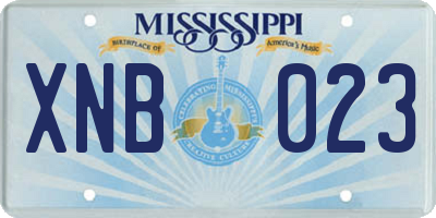 MS license plate XNB023
