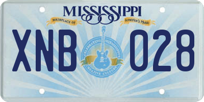 MS license plate XNB028