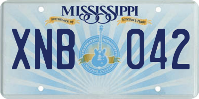 MS license plate XNB042