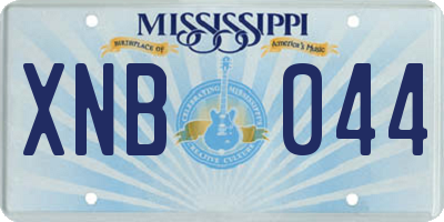 MS license plate XNB044