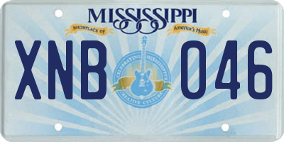MS license plate XNB046