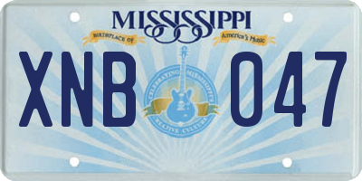 MS license plate XNB047