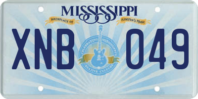 MS license plate XNB049