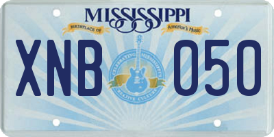 MS license plate XNB050