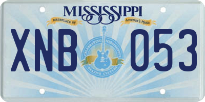MS license plate XNB053