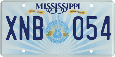 MS license plate XNB054