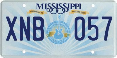 MS license plate XNB057