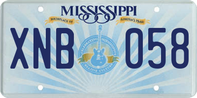 MS license plate XNB058