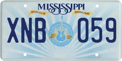 MS license plate XNB059