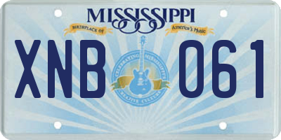 MS license plate XNB061
