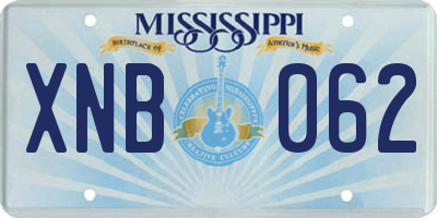 MS license plate XNB062