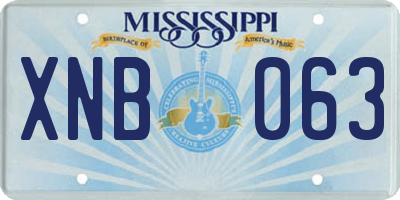 MS license plate XNB063