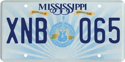 MS license plate XNB065