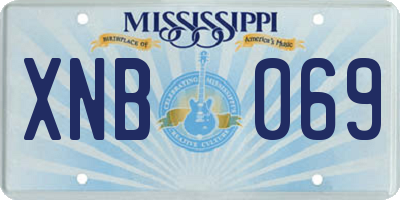 MS license plate XNB069