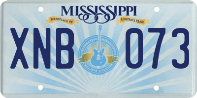 MS license plate XNB073