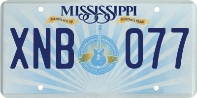 MS license plate XNB077