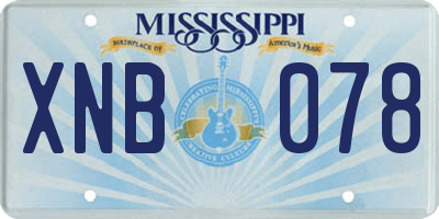 MS license plate XNB078