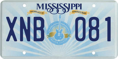 MS license plate XNB081