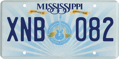 MS license plate XNB082