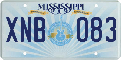 MS license plate XNB083