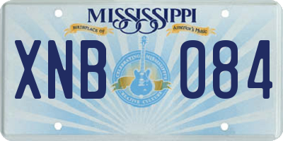MS license plate XNB084