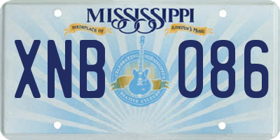 MS license plate XNB086