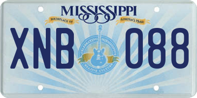 MS license plate XNB088
