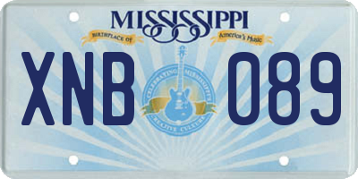 MS license plate XNB089