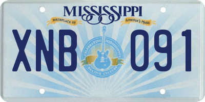 MS license plate XNB091