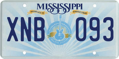 MS license plate XNB093