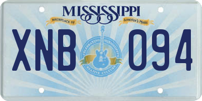 MS license plate XNB094