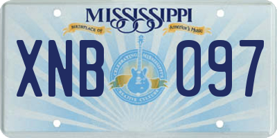 MS license plate XNB097