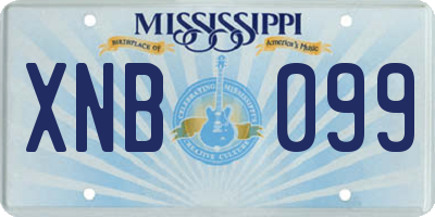 MS license plate XNB099