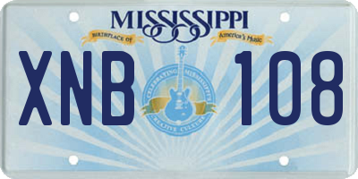 MS license plate XNB108