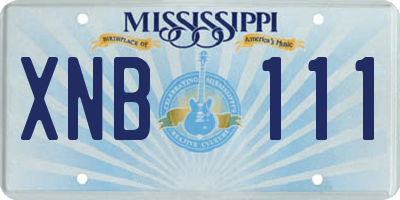MS license plate XNB111