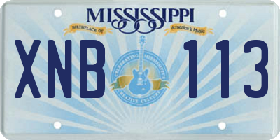 MS license plate XNB113