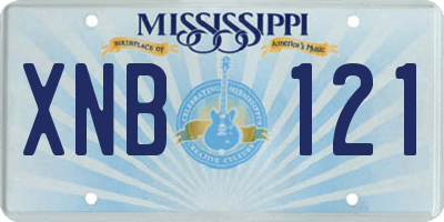 MS license plate XNB121