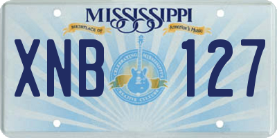 MS license plate XNB127