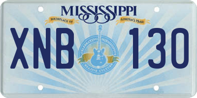 MS license plate XNB130
