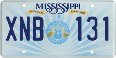 MS license plate XNB131