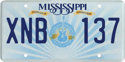 MS license plate XNB137